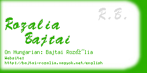 rozalia bajtai business card